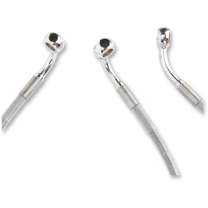 DRAG SPECIALTIES 96 - 07 FLHT/X FRT S/S BRAKE LINE KIT +4 (660411 - 4) - DRIVEN Canada's Powersports 660411 - 4