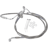 DRAG SPECIALTIES 96 - 07 FLHT/X FRT S/S BRAKE LINE KIT +6 (660411 - 6) - DRIVEN Canada's Powersports 660411 - 6