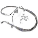 DRAG SPECIALTIES 96 - 07 FLHT/X FRT S/S BRAKE LINE KIT +8 (660411 - 8) - DRIVEN Canada's Powersports 660411 - 8