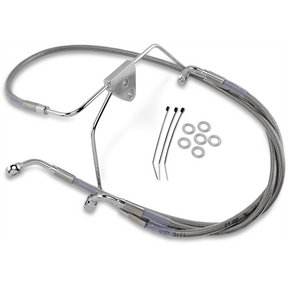 DRAG SPECIALTIES 96 - 07 FLHT/X FRT S/S BRAKE LINE KIT +8 (660411 - 8) - DRIVEN Canada's Powersports 660411 - 8