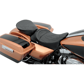 DRAG SPECIALTIES 97 - 19 FLHT R/SOLO SEAT WIDE W/FLAME STI (0801 - 0468) - DRIVEN Canada's Powersports 0801 - 0468