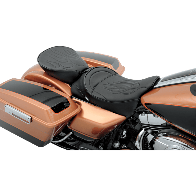 DRAG SPECIALTIES 97 - 19 FLHT R/SOLO SEAT WIDE W/FLAME STI (0801 - 0468) - DRIVEN Canada's Powersports 0801 - 0468
