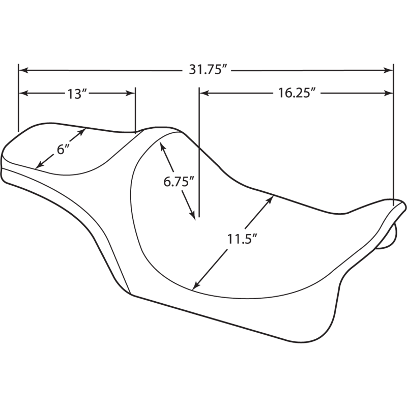 DRAG SPECIALTIES 99 - 07 FLHT SMTH PRED III SEAT (0801 - 1128) - DRIVEN Canada's Powersports 0801 - 1128