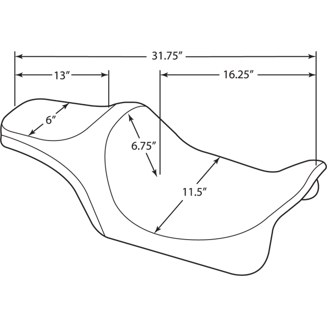DRAG SPECIALTIES 99 - 07 FLHT SMTH PRED III SEAT (0801 - 1128) - DRIVEN Canada's Powersports 0801 - 1128