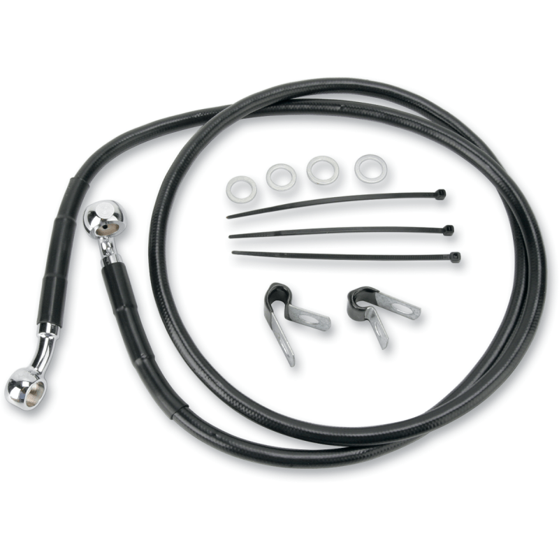 DRAG SPECIALTIES 99 - 07 FXST FRT BRAKE LINE KIT - DRIVEN Canada's Powersports 640210 - BLK