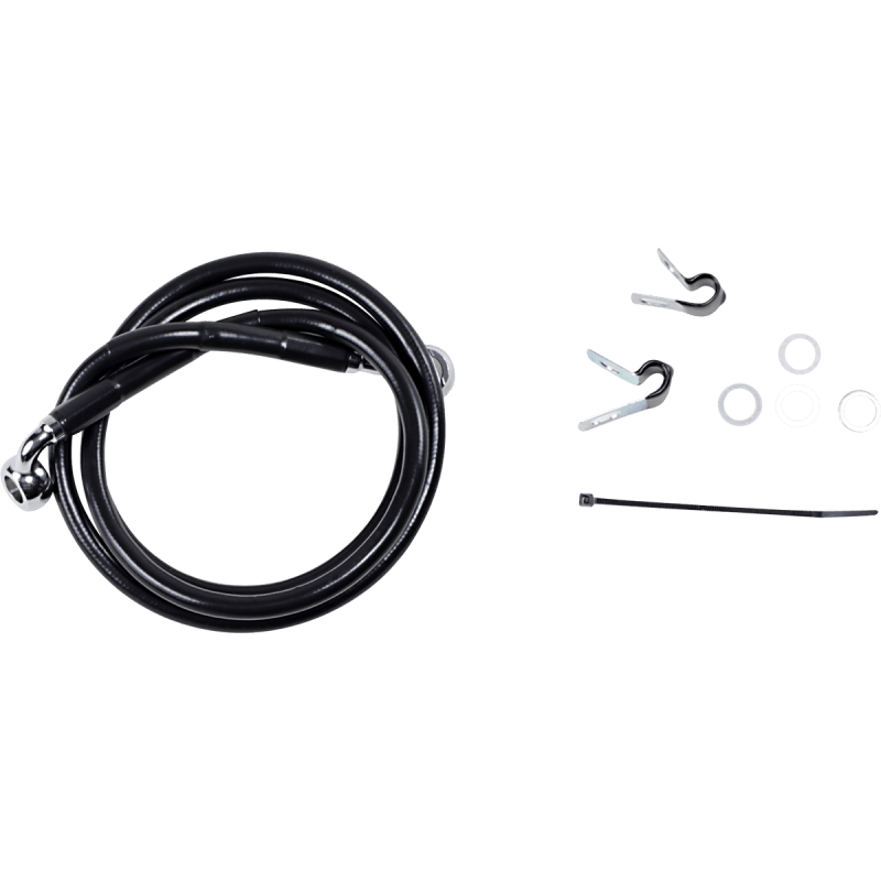 DRAG SPECIALTIES 99 - 07 FXST FRT BRAKE LINE KIT - DRIVEN Canada's Powersports 640210 - BLK