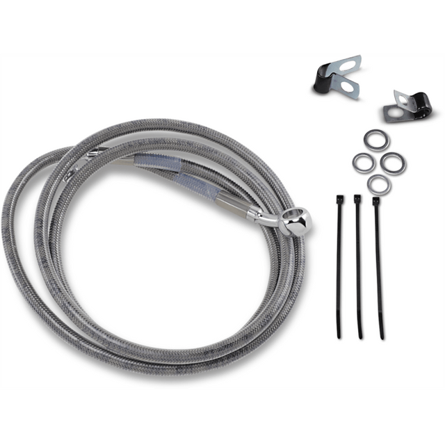 DRAG SPECIALTIES 99 - 07 FXST FRT S/S BRAKE LINE KIT +10 (640210 - 10) - DRIVEN Canada's Powersports 640210 - 10