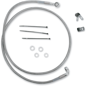 DRAG SPECIALTIES 99 - 07 FXST FRT S/S BRAKE LINE KIT +8 (640210 - 8) - DRIVEN Canada's Powersports 640210 - 8