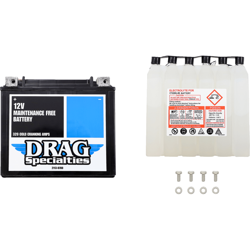 DRAG SPECIALTIES BATTERY YTX20HBSFT DRAG (CTX20H - BS FT) - DRIVEN Canada's Powersports CTX20H - BS FT