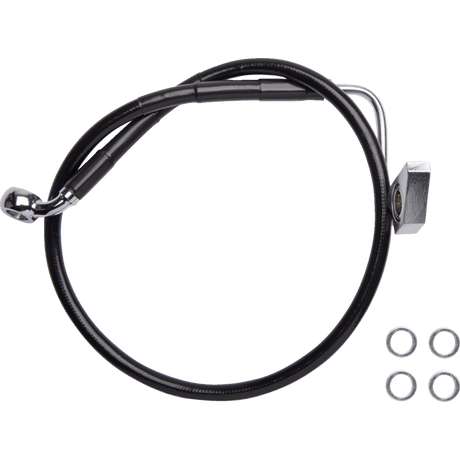 DRAG SPECIALTIES BRAKE LINE RR ABS (6172101 - BLK) - DRIVEN Canada's Powersports 6172101 - BLK
