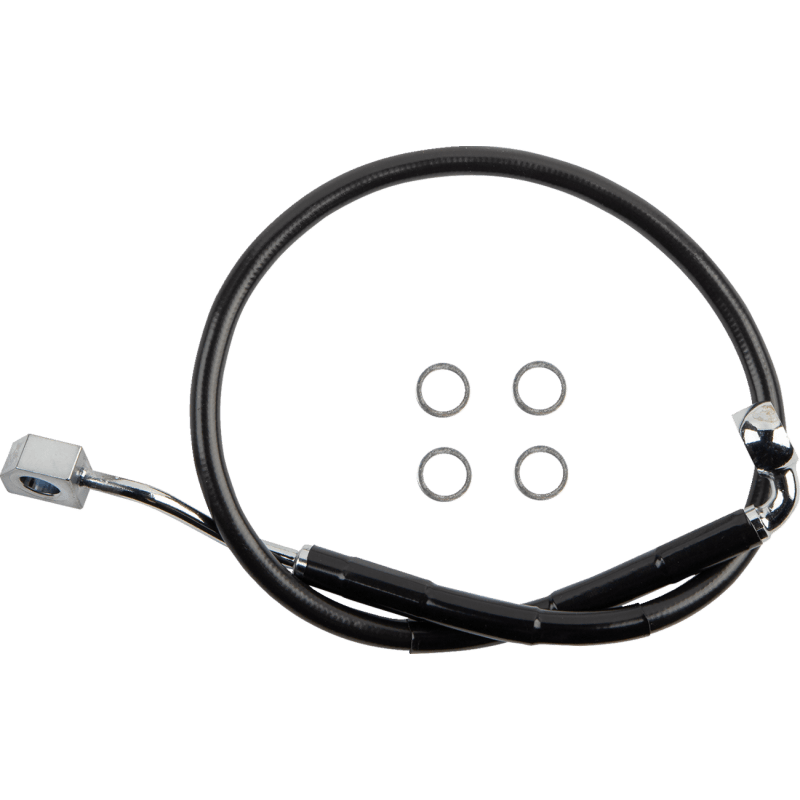 DRAG SPECIALTIES BRAKE LINE RR ABS (618599 - BLK) - DRIVEN Canada's Powersports 618599 - BLK
