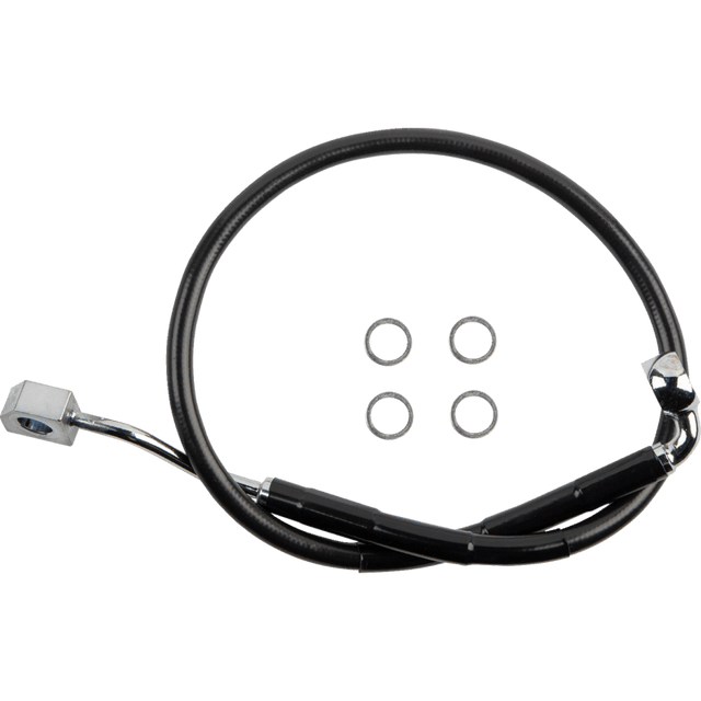 DRAG SPECIALTIES BRAKE LINE RR ABS (618599 - BLK) - DRIVEN Canada's Powersports 618599 - BLK