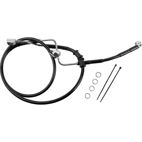DRAG SPECIALTIES BRAKE LINE RR ABS (618602 - BLK) - DRIVEN Canada's Powersports 618602 - BLK