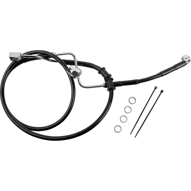 DRAG SPECIALTIES BRAKE LINE RR ABS (618602 - BLK) - DRIVEN Canada's Powersports 618602 - BLK