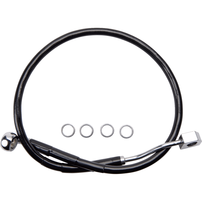 DRAG SPECIALTIES BRAKE LINE RR ABS (618603 - BLK) - DRIVEN Canada's Powersports 618603 - BLK
