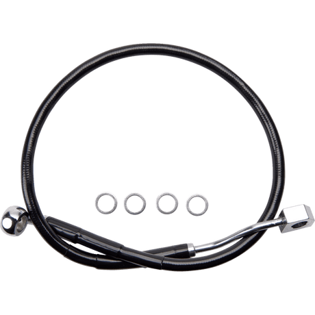 DRAG SPECIALTIES BRAKE LINE RR ABS (618603 - BLK) - DRIVEN Canada's Powersports 618603 - BLK