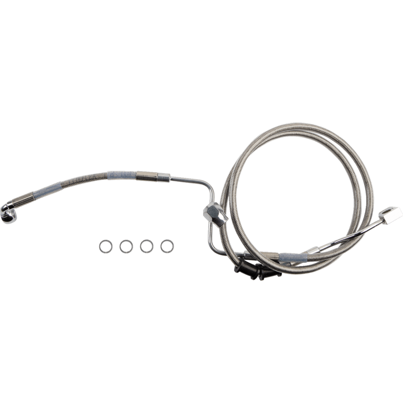 DRAG SPECIALTIES BRAKE LINE RR ABS SS (618598) - DRIVEN Canada's Powersports 618598