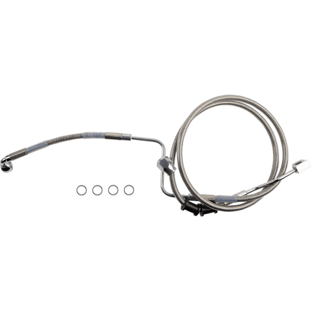 DRAG SPECIALTIES BRAKE LINE RR ABS SS (618598) - DRIVEN Canada's Powersports 618598
