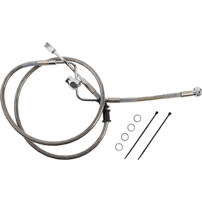 DRAG SPECIALTIES BRAKE LINE RR ABS SS (618602) - DRIVEN Canada's Powersports 618602