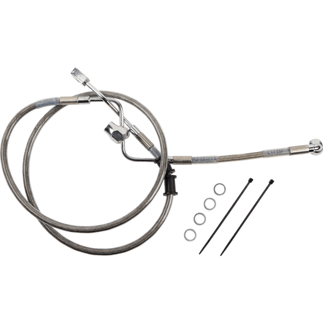 DRAG SPECIALTIES BRAKE LINE RR ABS SS (618602) - DRIVEN Canada's Powersports 618602