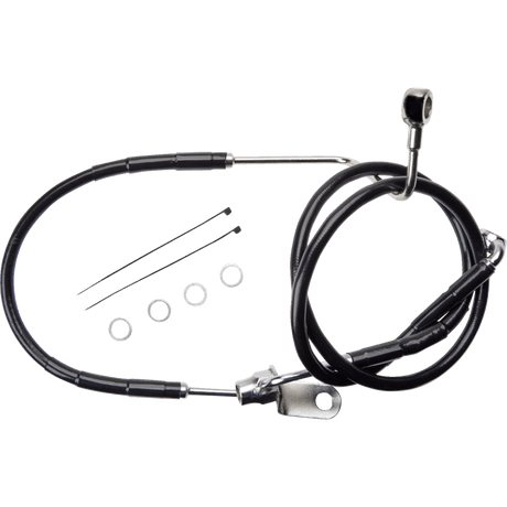 DRAG SPECIALTIES BRAKE LINE RR NON ABS (621225 - BLK) - DRIVEN Canada's Powersports 621225 - BLK