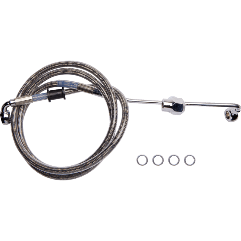 DRAG SPECIALTIES BRAKE LINE RR NON ABS SS (6141900) - DRIVEN Canada's Powersports 6141900