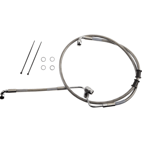 DRAG SPECIALTIES BRAKE LINE RR NON ABS SS (618607) - DRIVEN Canada's Powersports 618607