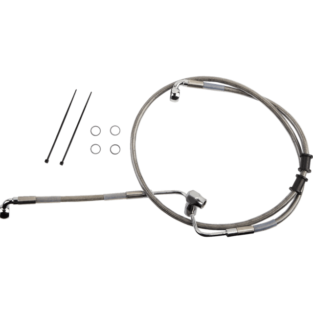 DRAG SPECIALTIES BRAKE LINE RR NON ABS SS (618607) - DRIVEN Canada's Powersports 618607