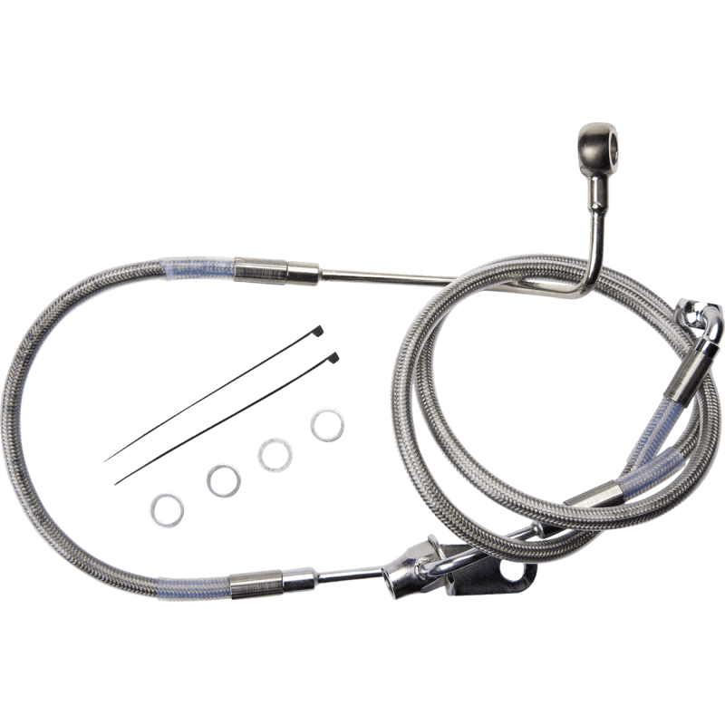 DRAG SPECIALTIES BRAKE LINE RR NON ABS SS (621225) - DRIVEN Canada's Powersports 621225