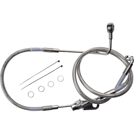 DRAG SPECIALTIES BRAKE LINE RR NON ABS SS (621225) - DRIVEN Canada's Powersports 621225