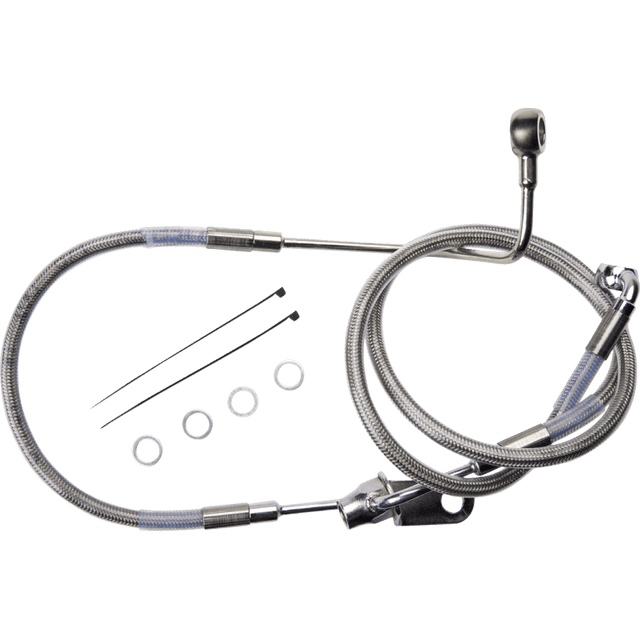 DRAG SPECIALTIES BRAKE LINE RR NON ABS SS (621225) - DRIVEN Canada's Powersports 621225