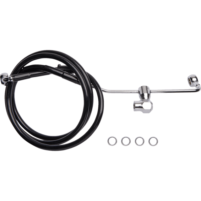 DRAG SPECIALTIES BRAKE LINE RR NON ABS - DRIVEN Canada's Powersports 6141900 - BLK