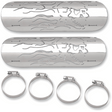 DRAG SPECIALTIES FLAMING SKULL H/SHIELD 10" (PR) (1861 - 0102) - DRIVEN Canada's Powersports 1861 - 0102