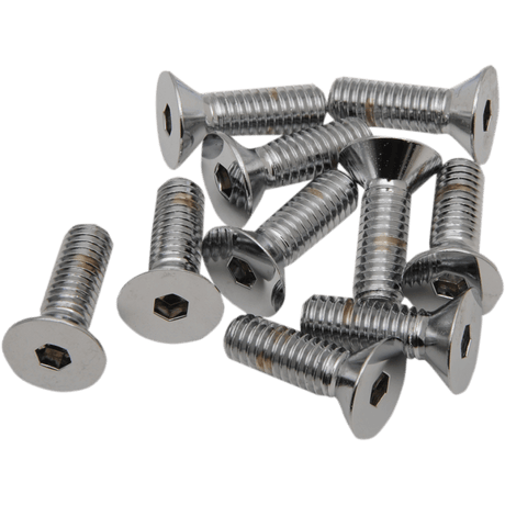 DRAG SPECIALTIES FLATHEAD SCREW (10) 5/16 - 18*3/4 CY - CHROME (MPB578) - DRIVEN Canada's Powersports 632393175968MPB578