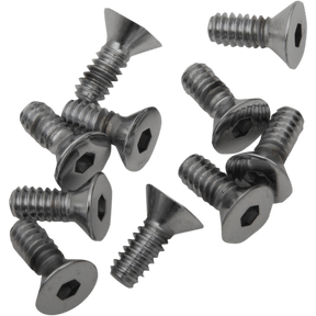DRAG SPECIALTIES FLATHEAD SCREWS (10) 10 - 24*3/4 CY - CHROME - Driven Powersports Inc.632393175883MPB570