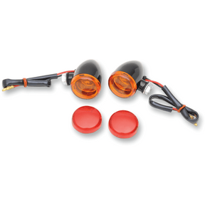DRAG SPECIALTIES GL/BLK DUECE LIGHTS AMB/RED BOLT PR - DRIVEN Canada's Powersports 2040 - 1043