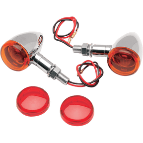 DRAG SPECIALTIES MINI DEUCE MARKER LIGHTS AMB/RED (PR) (2040 - 0278) - DRIVEN Canada's Powersports 2040 - 0278