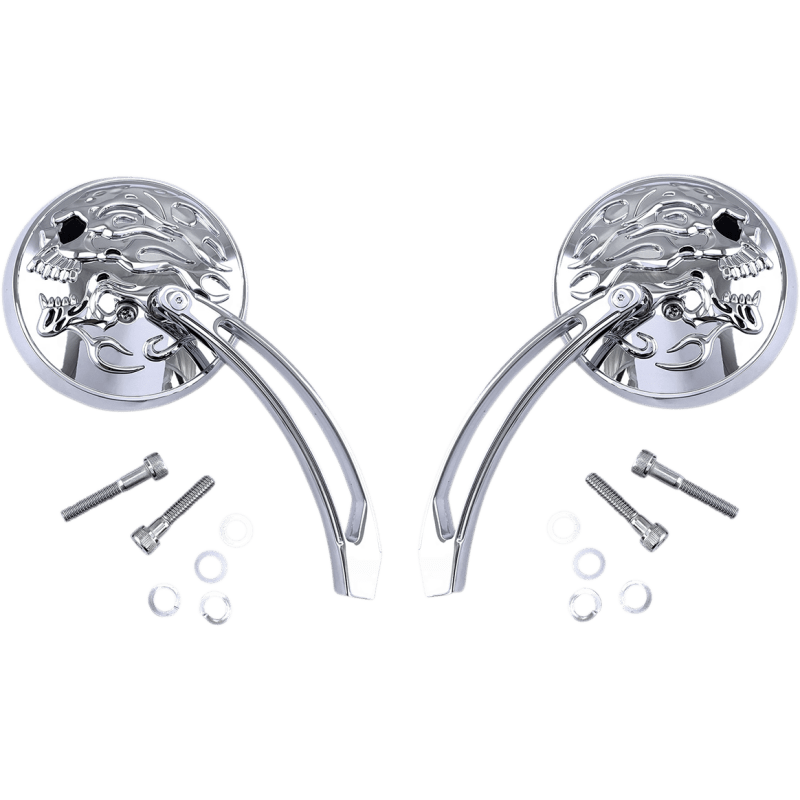 DRAG SPECIALTIES MIRROR FLAME SKL 4.5" - DRIVEN Canada's Powersports M60 - 6615C