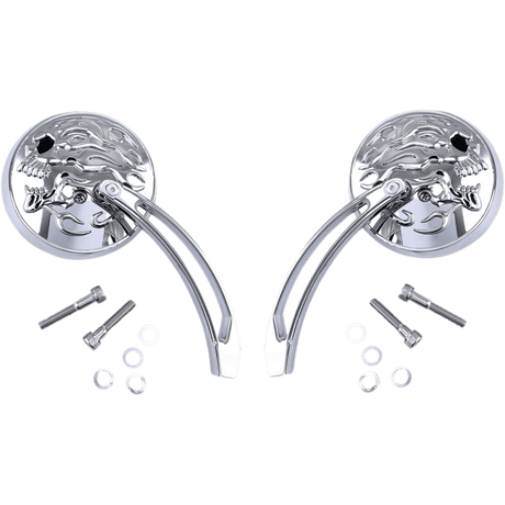 DRAG SPECIALTIES MIRROR FLAME SKL 4.5" - DRIVEN Canada's Powersports M60 - 6615C