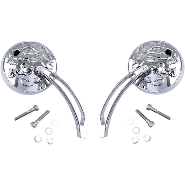 DRAG SPECIALTIES MIRROR FLAME SKL 4.5" - DRIVEN Canada's Powersports M60 - 6615C