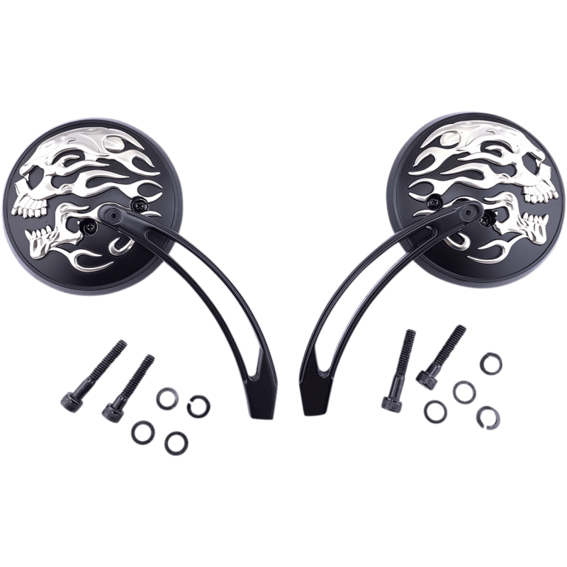 DRAG SPECIALTIES MIRROR FLAME SKL 4.5" - DRIVEN Canada's Powersports M60 - 6615C