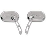 DRAG SPECIALTIES OVAL LEFT (EA) Mirror Front - Driven Powersports