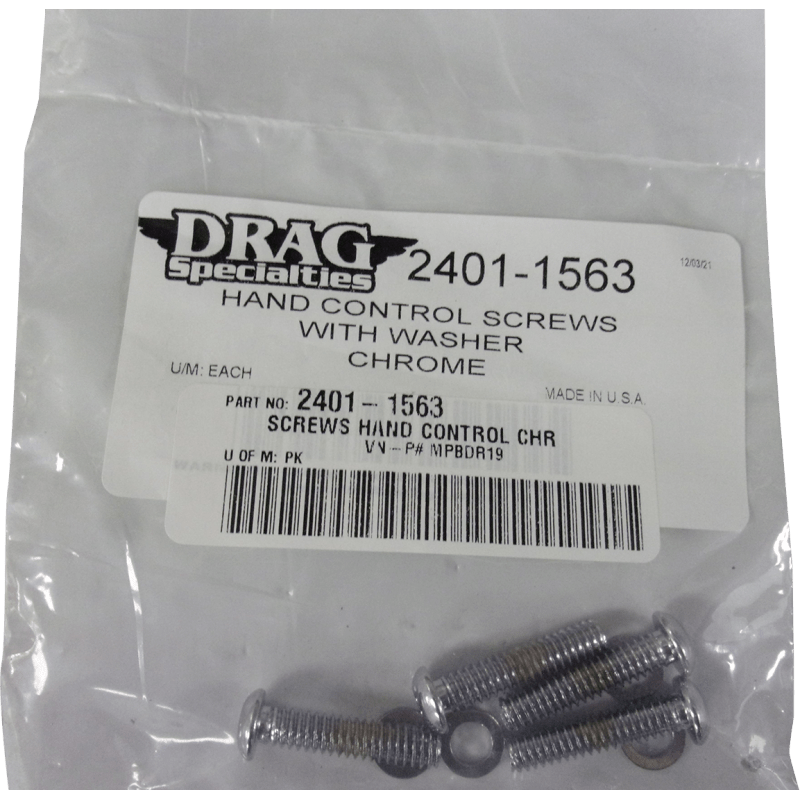 DRAG SPECIALTIES SCREWS HAND CONTROL - DRIVEN Canada's Powersports MPBDR19