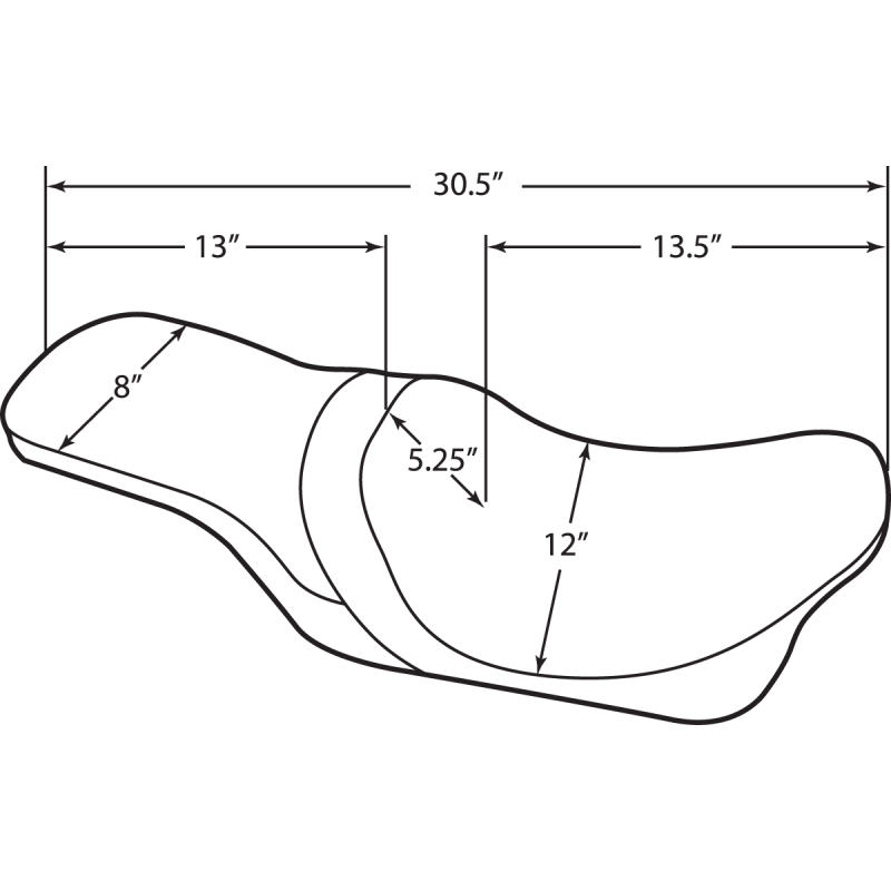 DRAG SPECIALTIES SEAT 2UP PRED 08 - 19 FLHT - DRIVEN Canada's Powersports 0801 - 0952