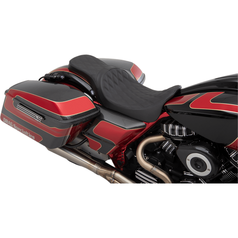 DRAG SPECIALTIES SEAT 2UP PRED DDBLK SOLR (0801 - 1270) - DRIVEN Canada's Powersports 0801 - 1270