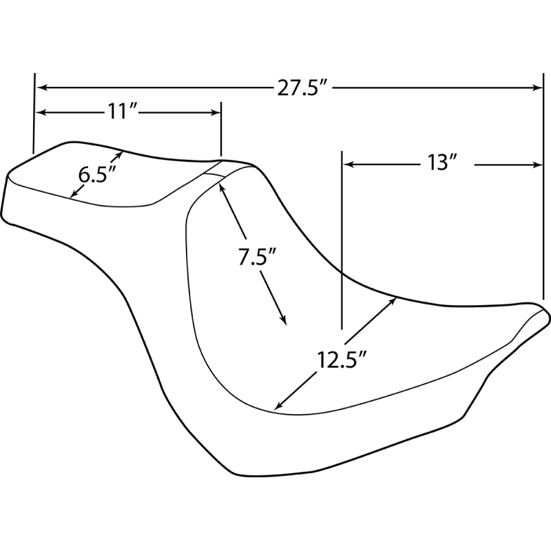 DRAG SPECIALTIES SEAT PRED III SMTH VNYL (0802 - 1187) - DRIVEN Canada's Powersports 0802 - 1187