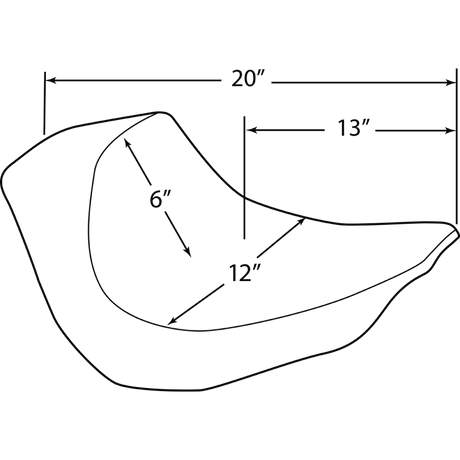 DRAG SPECIALTIES SEAT SOLO SMTH VINYL (0802 - 1183) - DRIVEN Canada's Powersports 0802 - 1183
