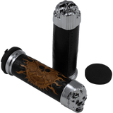 DRAG SPECIALTIES SKULL GRIPS W/PLAIN EYES (PR) (DS - 243255) - DRIVEN Canada's Powersports DS - 243255