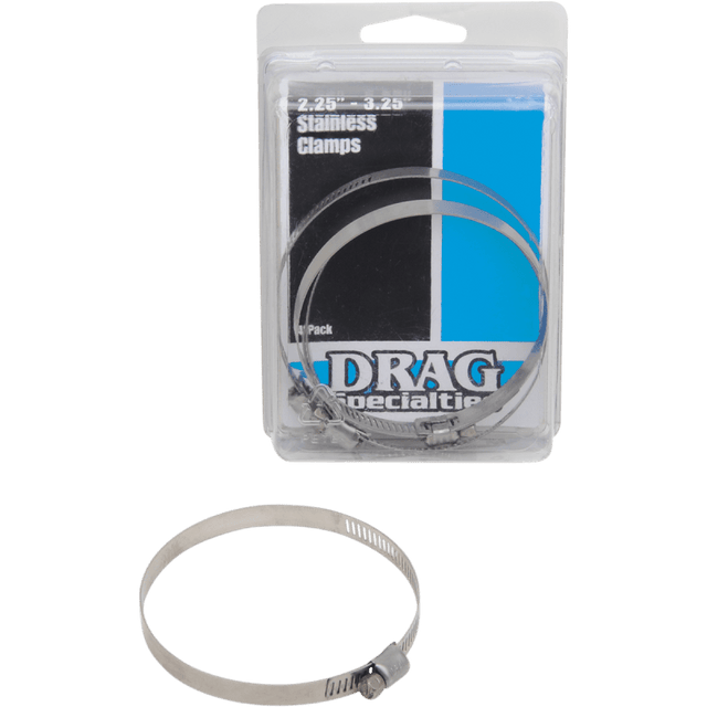 DRAG SPECIALTIES S/STEEL WORM CLAMP 2.25 - 3.25" (4PK) (114 - 6244) - DRIVEN Canada's Powersports 1861 - 0673114 - 6244