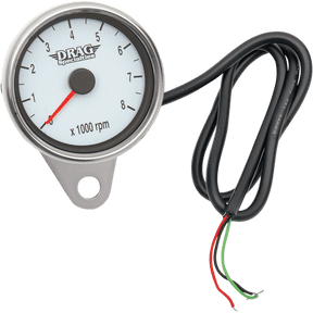 DRAG SPECIALTIES WHITE FACE MINI TACHOMETER (2211 - 0032) - DRIVEN Canada's Powersports 2211 - 0032